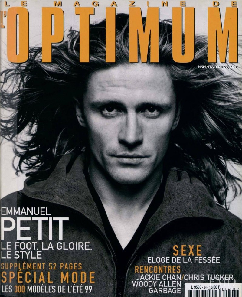 Emmanuel Petit featured on the L\'Optimum cover from February 1999
