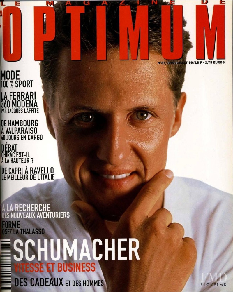 Michael Schumacher featured on the L\'Optimum cover from July 1999