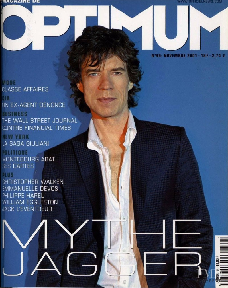 Mick Jagger featured on the L\'Optimum cover from November 2001