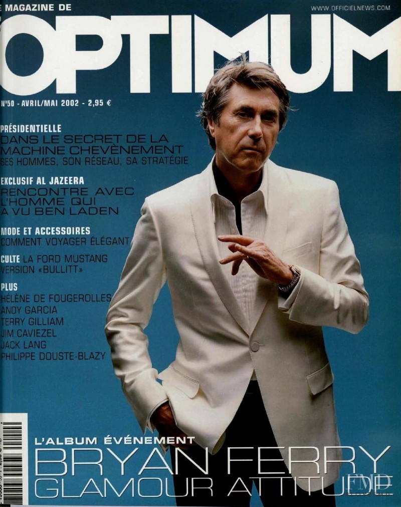 Bryan Ferry featured on the L\'Optimum cover from April 2002