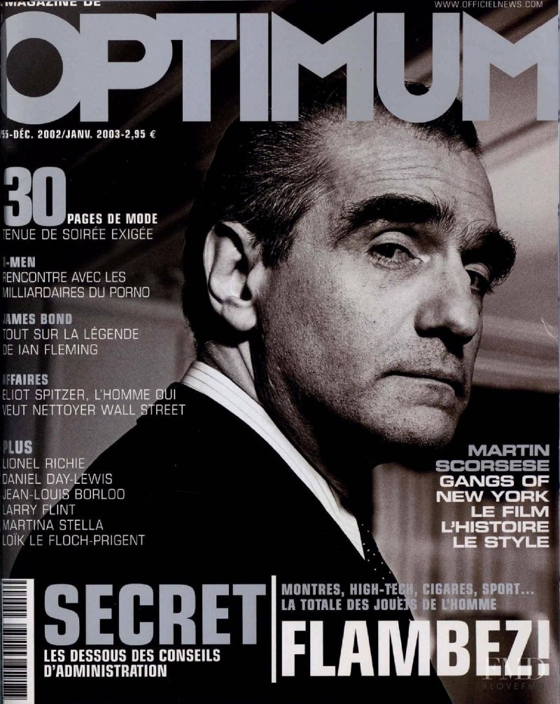 Martin Scorsese featured on the L\'Optimum cover from December 2002