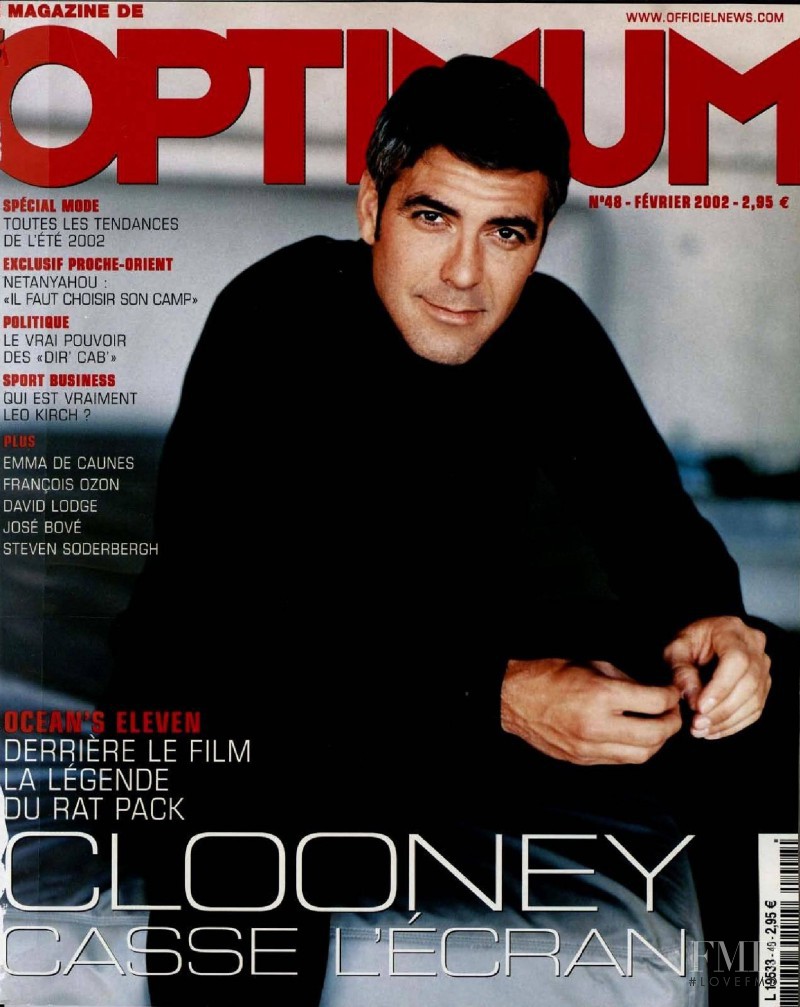 George Clooney featured on the L\'Optimum cover from February 2002