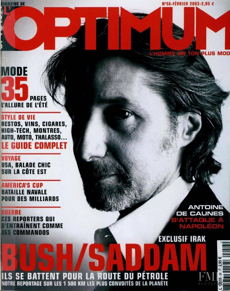 Antoine de Caunes featured on the L\'Optimum cover from February 2003