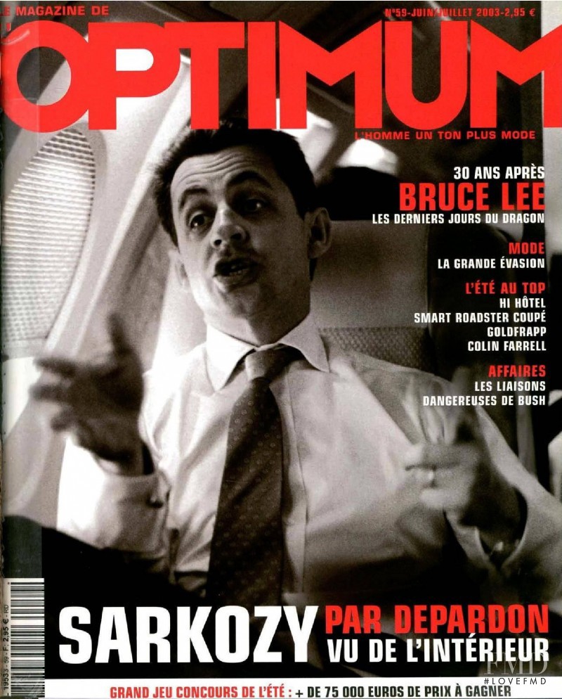 Nicolas Sarkozy featured on the L\'Optimum cover from July 2003