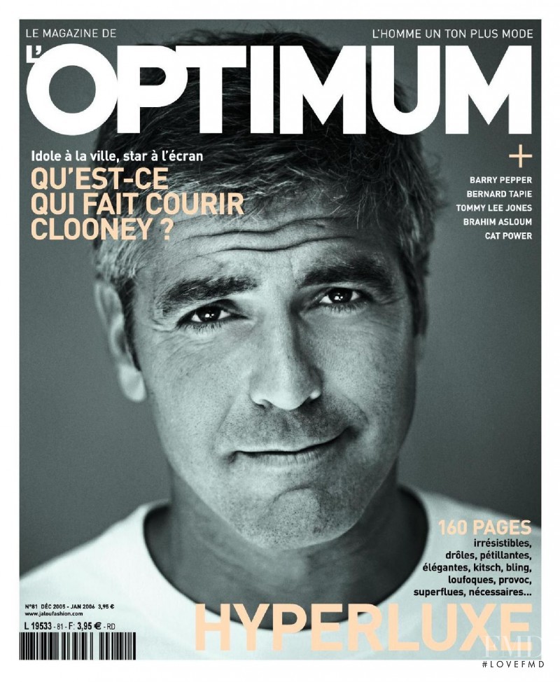 George Clooney featured on the L\'Optimum cover from December 2005
