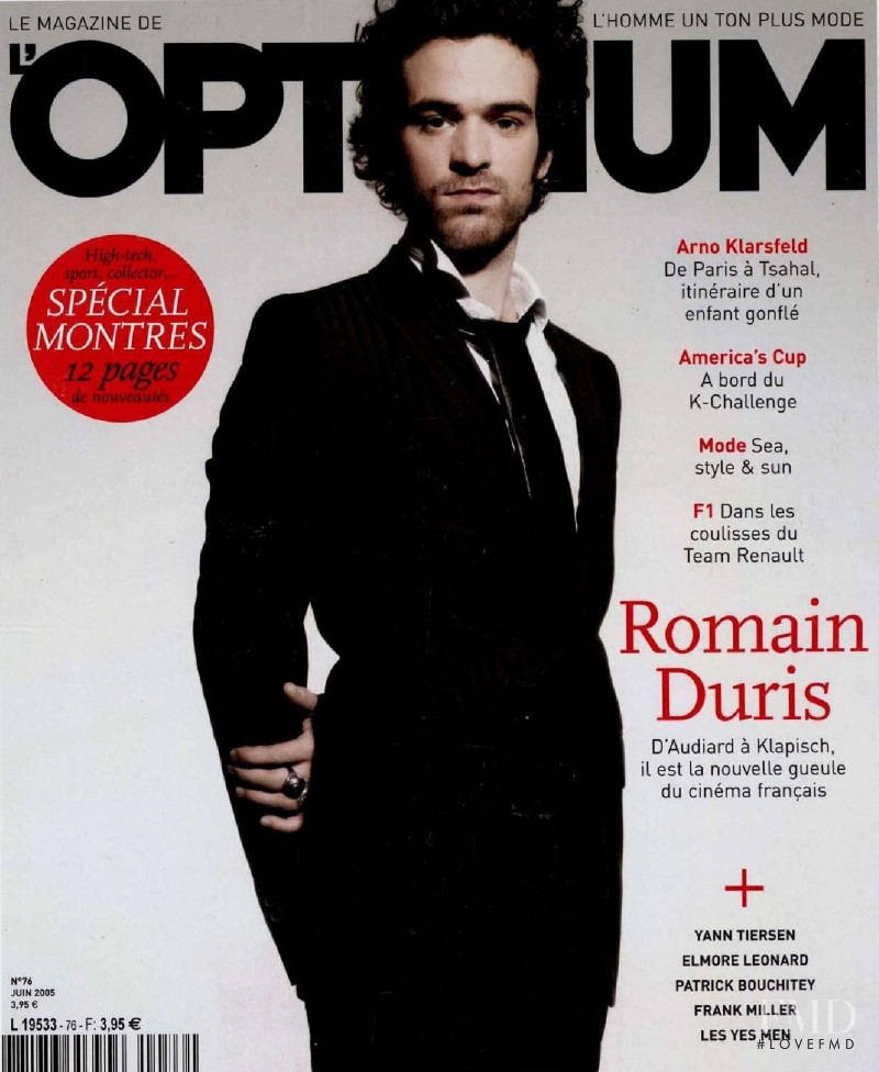 Romain Duris featured on the L\'Optimum cover from June 2005