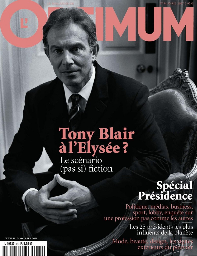 Tony Blair featured on the L\'Optimum cover from April 2007