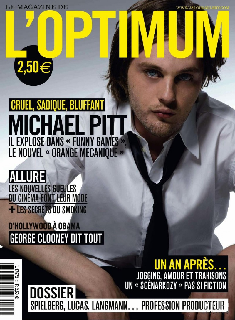 Michael Pitt featured on the L\'Optimum cover from May 2008