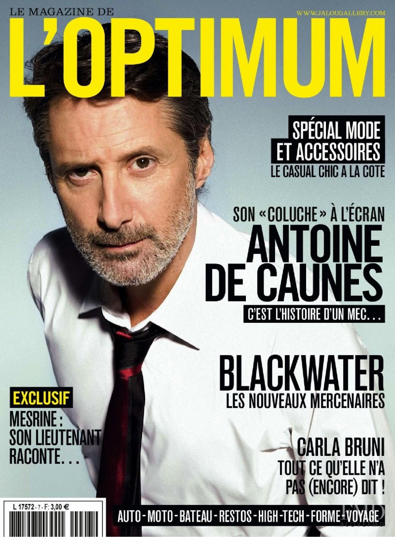 Antoine de Caunes featured on the L\'Optimum cover from October 2008