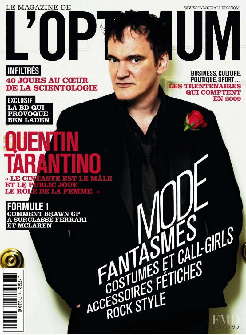 Quentin Tarantino featured on the L\'Optimum cover from September 2009