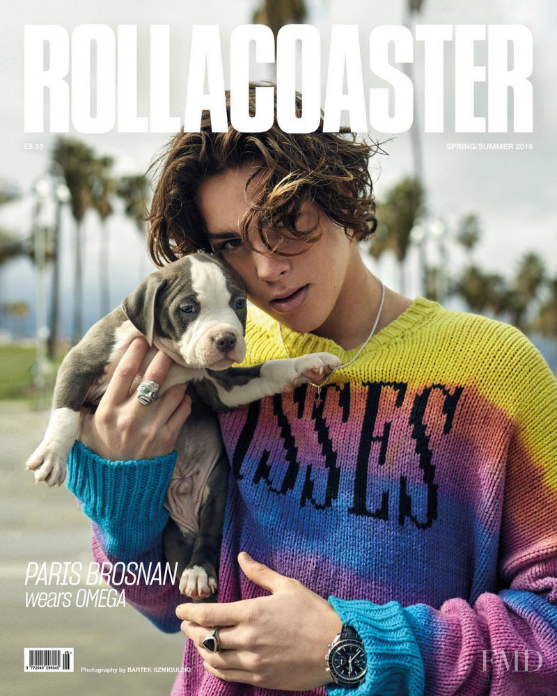 Paris Brosnan featured on the Rollacoaster cover from April 2019