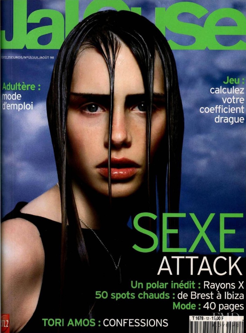 Georgina Cooper featured on the Jalouse cover from July 1998