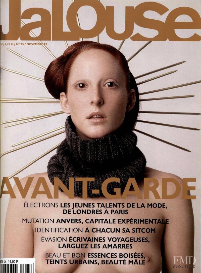 Poppy de Villeneuve featured on the Jalouse cover from November 1999