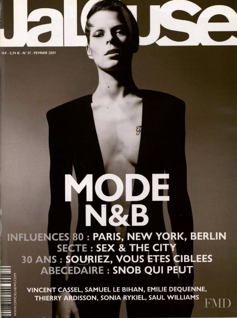 Eleonora Bosé featured on the Jalouse cover from February 2001