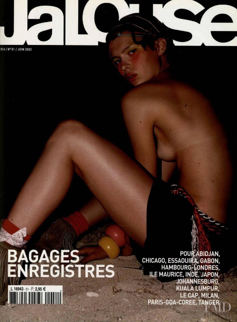 Elise Crombez featured on the Jalouse cover from June 2002