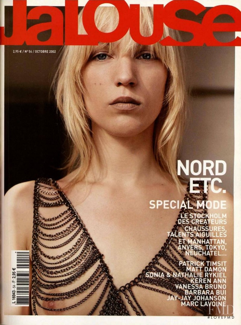 Ania Chorabik featured on the Jalouse cover from October 2002