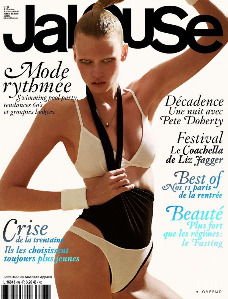 Lara Stone featured on the Jalouse cover from July 2006