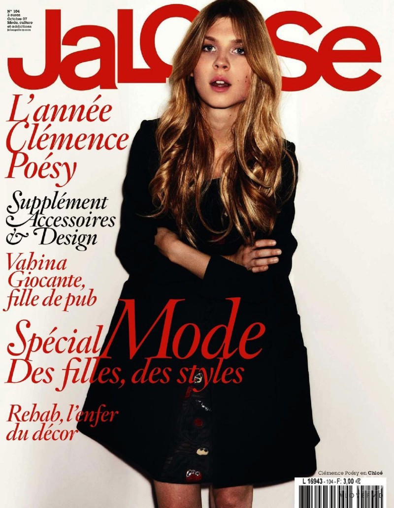 Clemence Poesy featured on the Jalouse cover from October 2007
