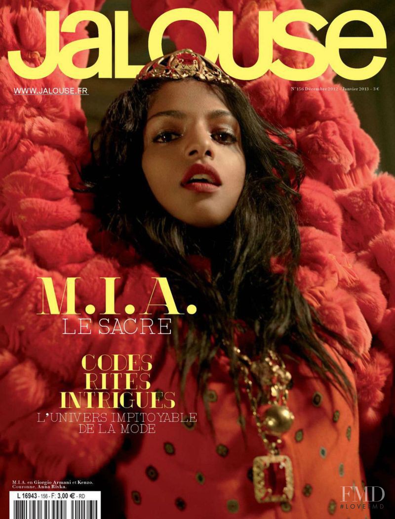 M.I.A. featured on the Jalouse cover from December 2012
