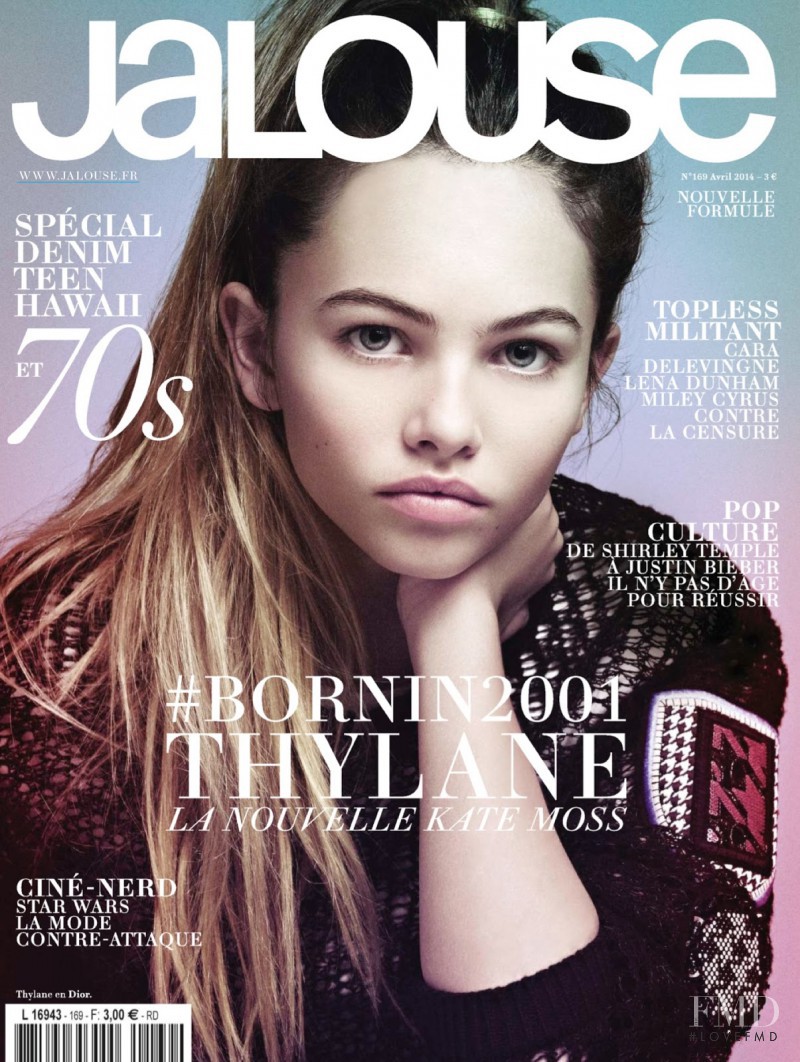Thylane Blondeau featured on the Jalouse cover from April 2014