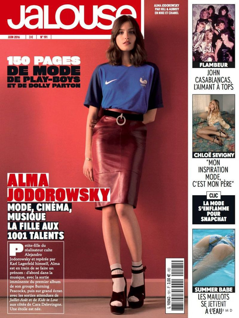 Alma Jodorowsky featured on the Jalouse cover from June 2016