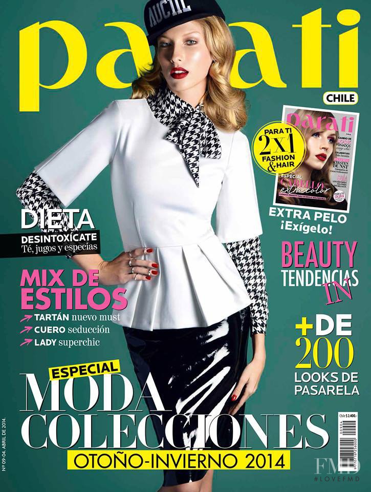 Katharina Kaminski featured on the Para Ti Chile cover from April 2014