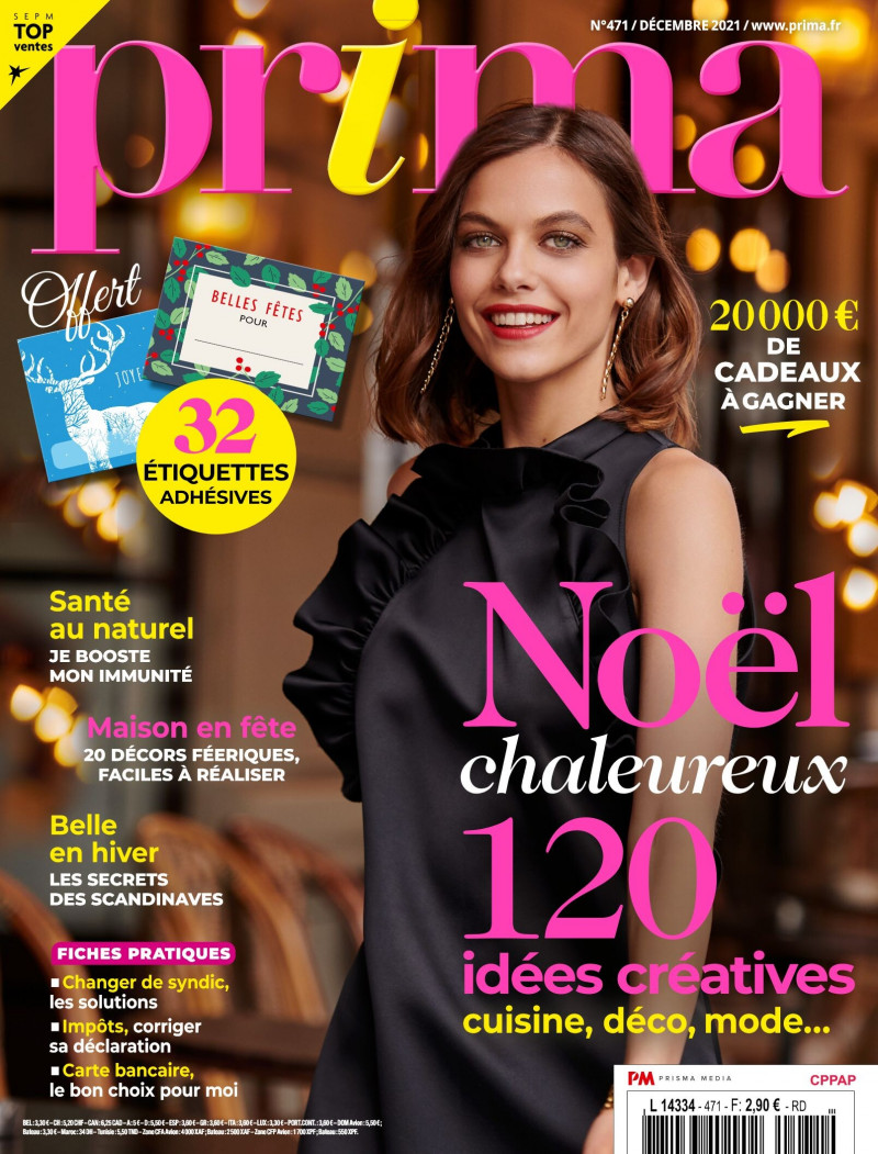 Anna Kindalova featured on the Prima cover from December 2021