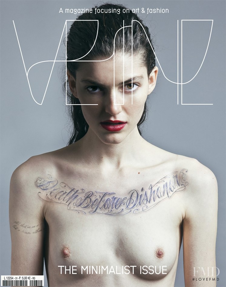 Anna Pembroke featured on the Veine Magazine cover from December 2011