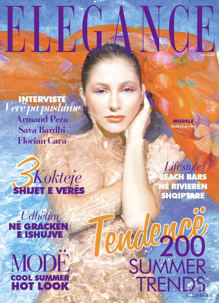 Anila Lleshaj featured on the Elegance Albania cover from July 2011