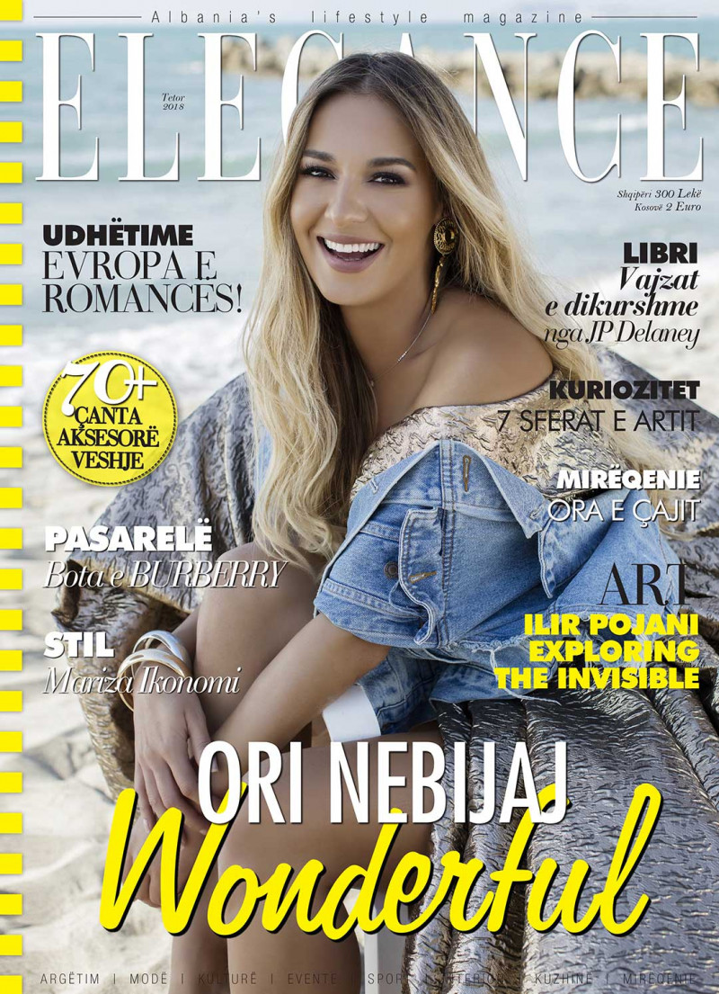 Ori Nebijaj featured on the Elegance Albania cover from October 2018