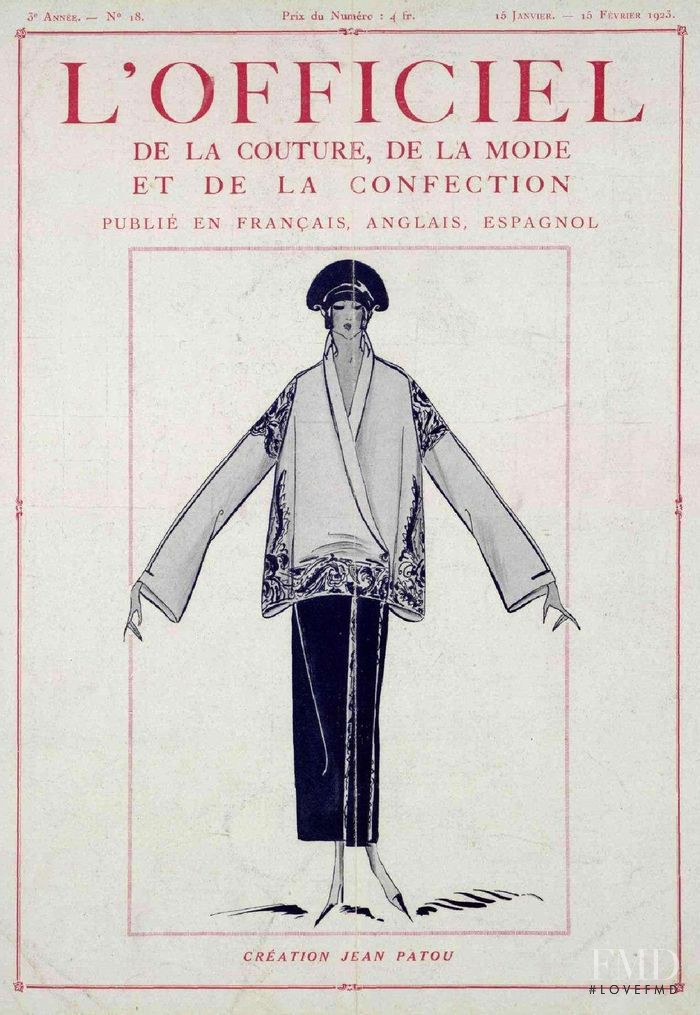 featured on the L\'Officiel France cover from January 1923