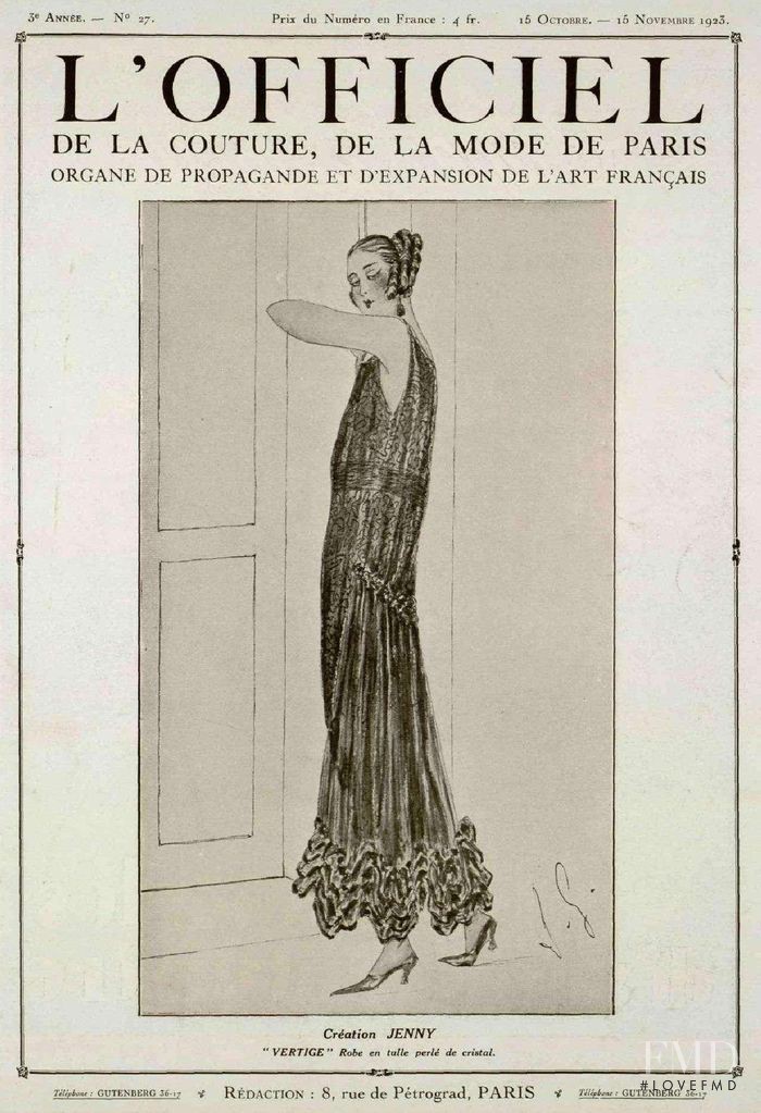  featured on the L\'Officiel France cover from October 1923