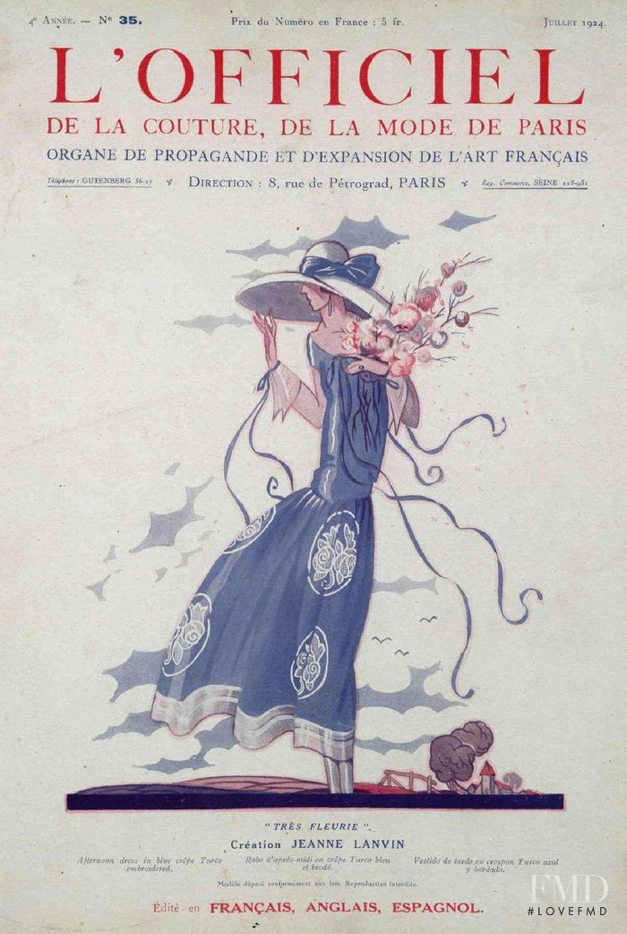  featured on the L\'Officiel France cover from July 1924