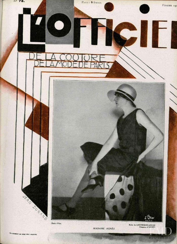  featured on the L\'Officiel France cover from February 1928