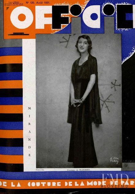  featured on the L\'Officiel France cover from August 1931
