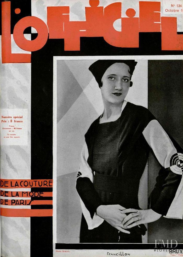  featured on the L\'Officiel France cover from October 1932