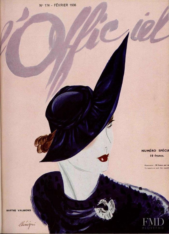  featured on the L\'Officiel France cover from February 1936