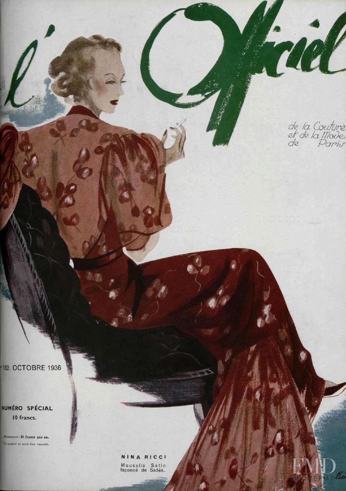  featured on the L\'Officiel France cover from October 1936