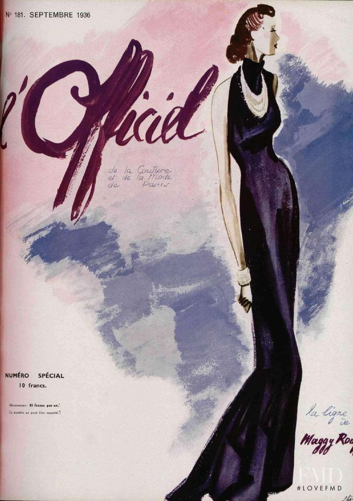  featured on the L\'Officiel France cover from September 1936