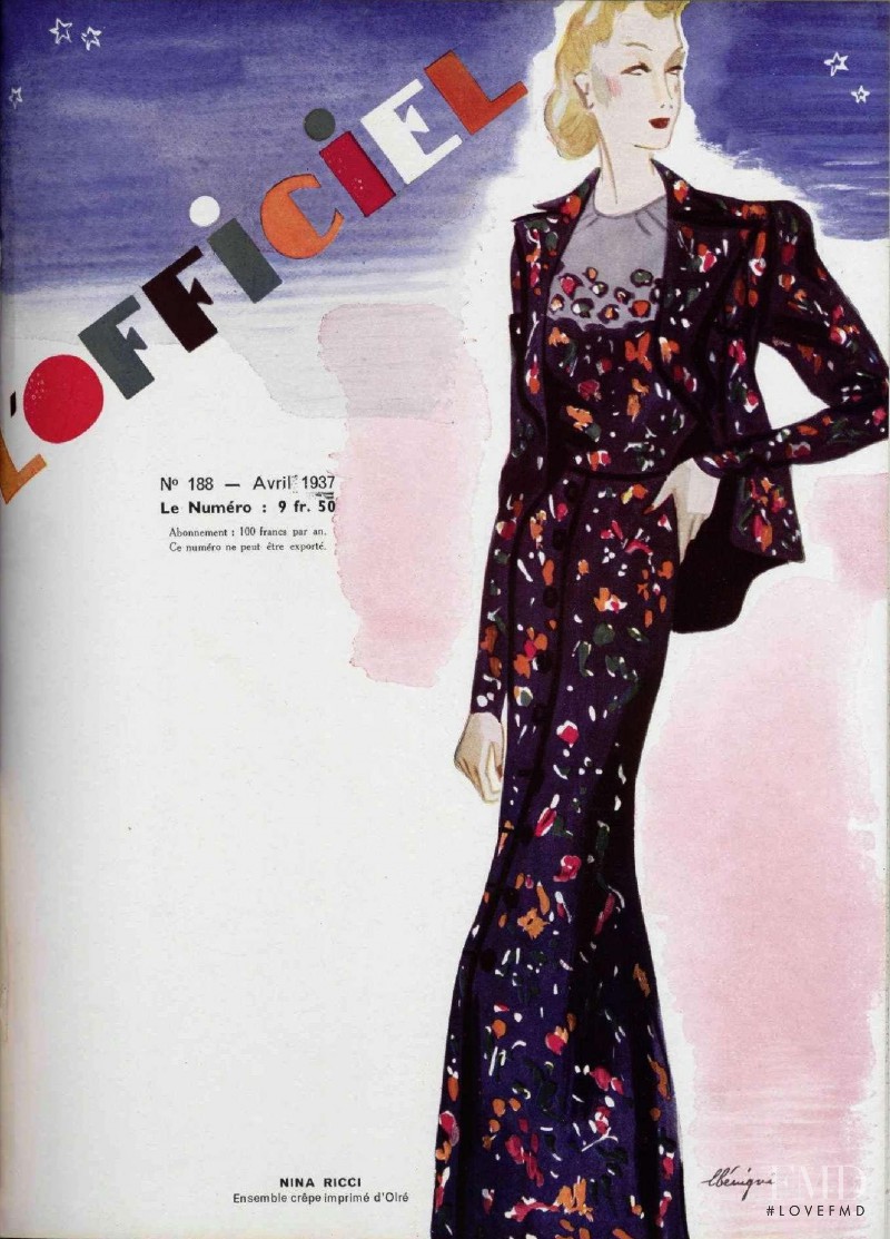  featured on the L\'Officiel France cover from April 1937