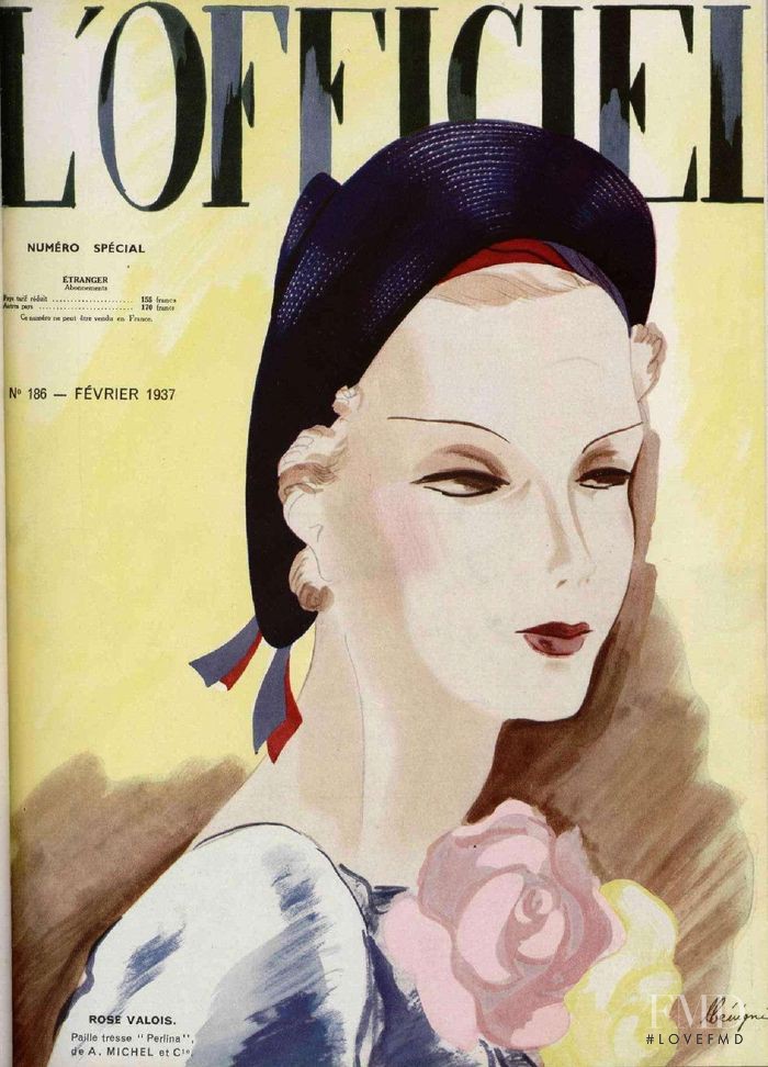  featured on the L\'Officiel France cover from February 1937