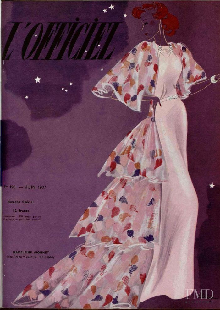  featured on the L\'Officiel France cover from June 1937