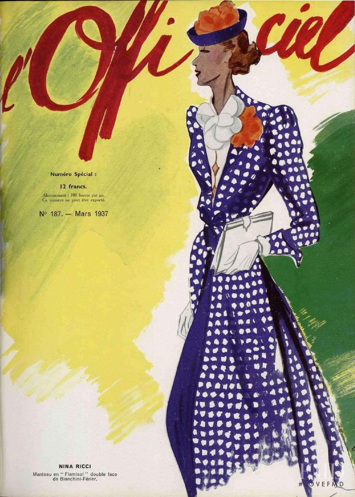  featured on the L\'Officiel France cover from March 1937