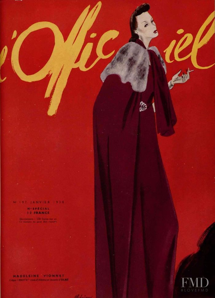  featured on the L\'Officiel France cover from January 1938