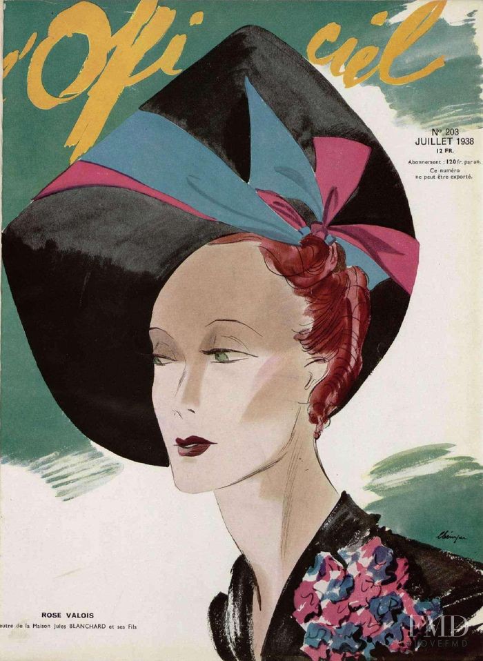  featured on the L\'Officiel France cover from July 1938