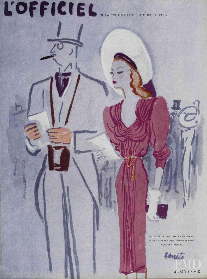  featured on the L\'Officiel France cover from June 1946