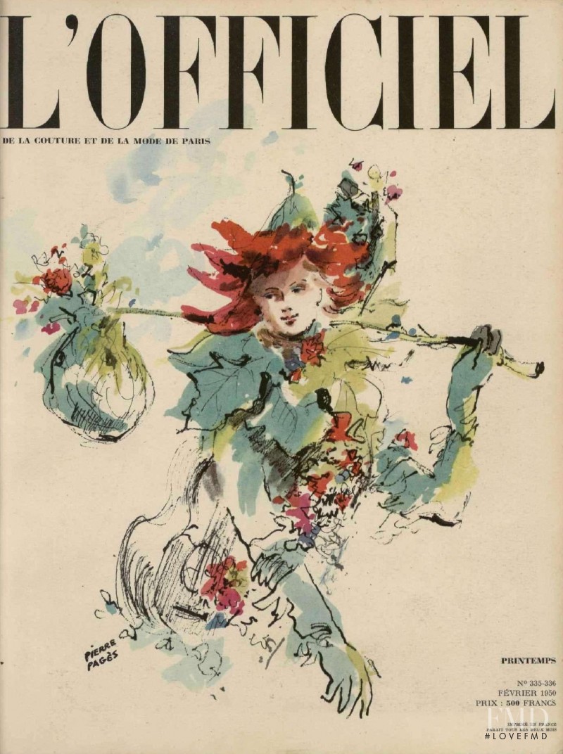  featured on the L\'Officiel France cover from February 1950