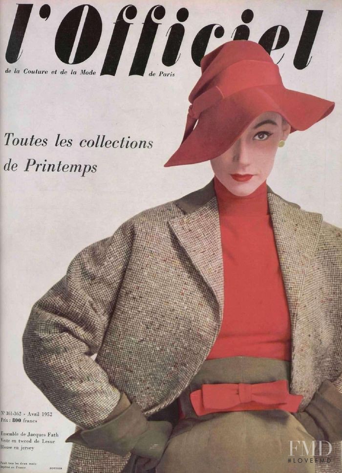  featured on the L\'Officiel France cover from April 1952