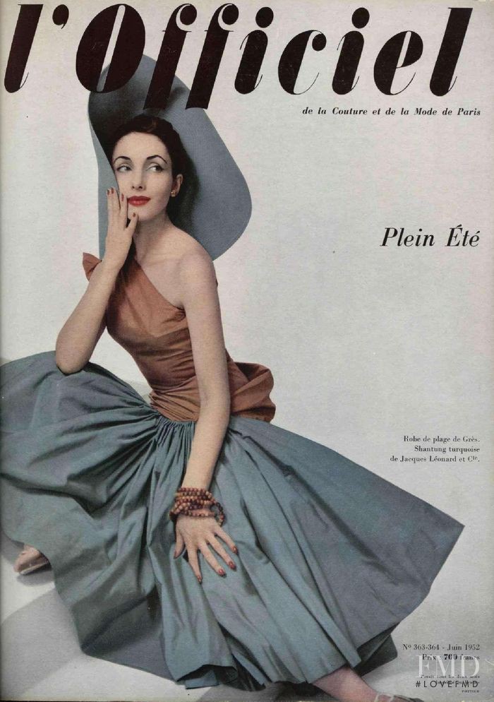  featured on the L\'Officiel France cover from June 1952