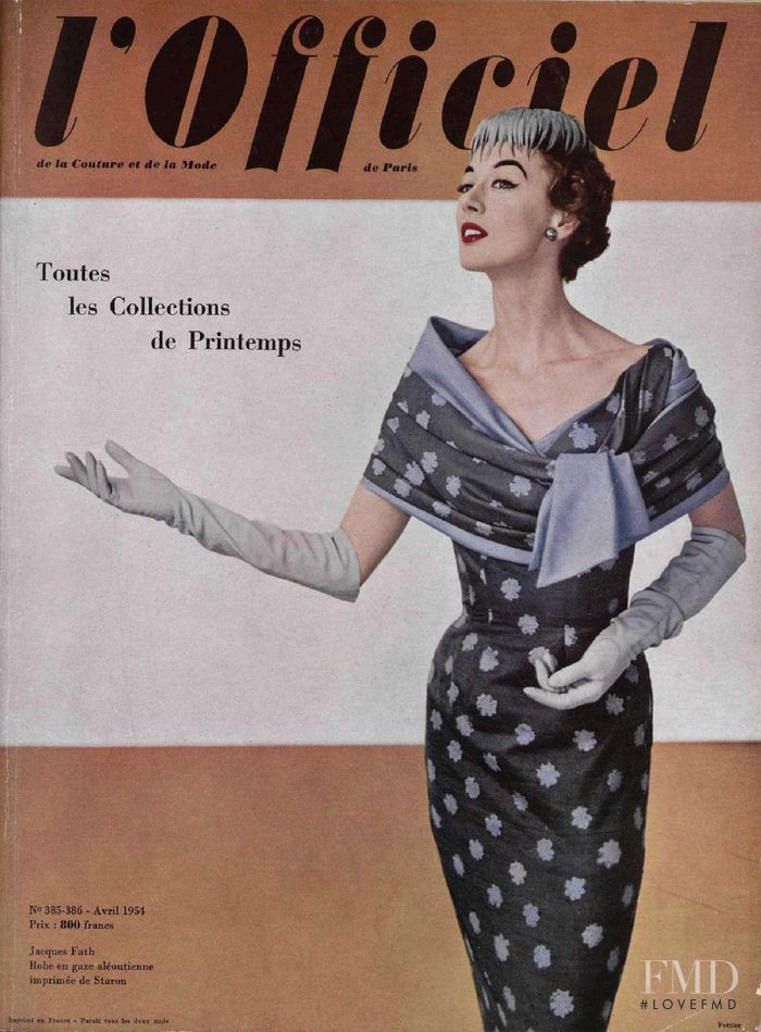  featured on the L\'Officiel France cover from April 1954